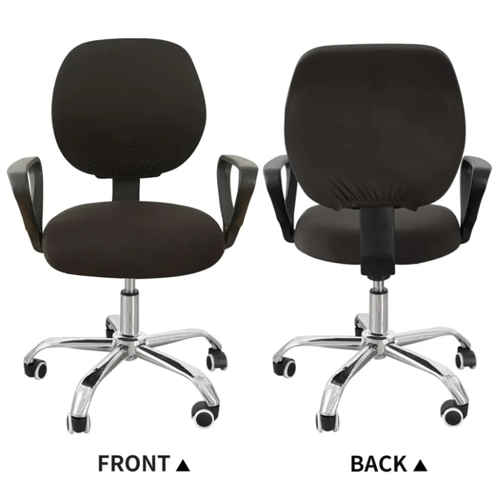 Stornfield | 2-Piece Split Pink Office Chair Covers