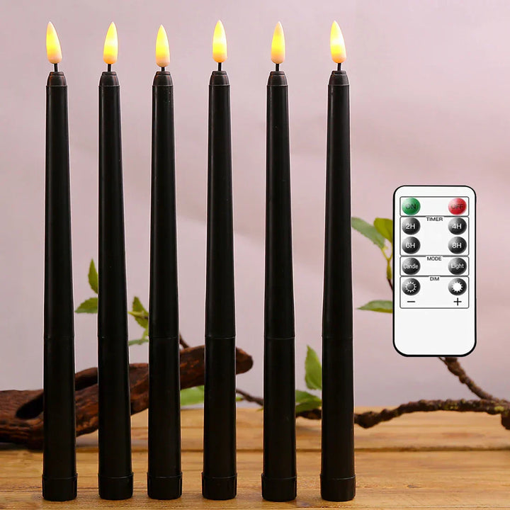 Stornfield | Frendorf - Black Flameless LED Candles with Remote Control for an Unforgettable Ambiance