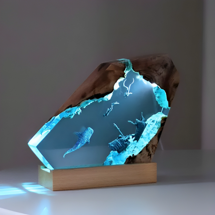 Deep Ocean Resin Decorative Night Lamp | Stornfield