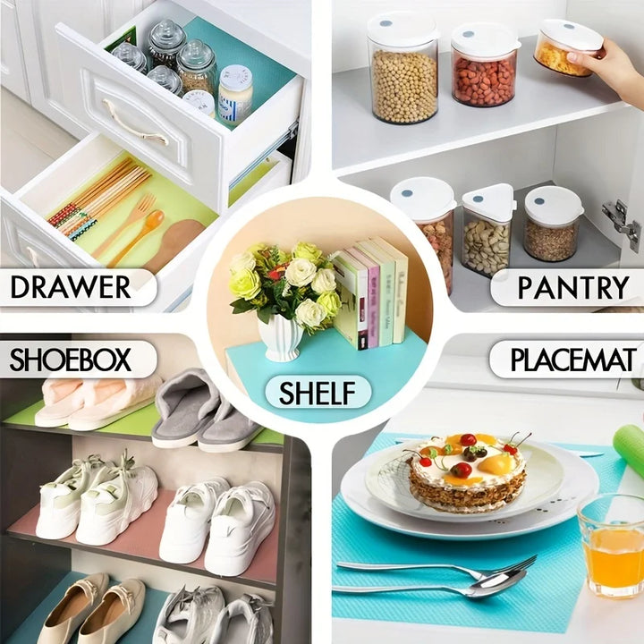 Stornfield | FridgeGuard 4-piece set fridge mats | EVA material | Washable, mold resistant & anti-oil | For fridge, drawers & shelves
