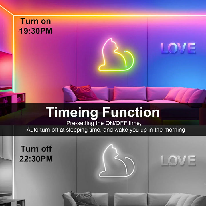 LED RGB Strip - Neon Ambient - Music Synchronization - USB - TV and Bedroom Decoration | Stornfield