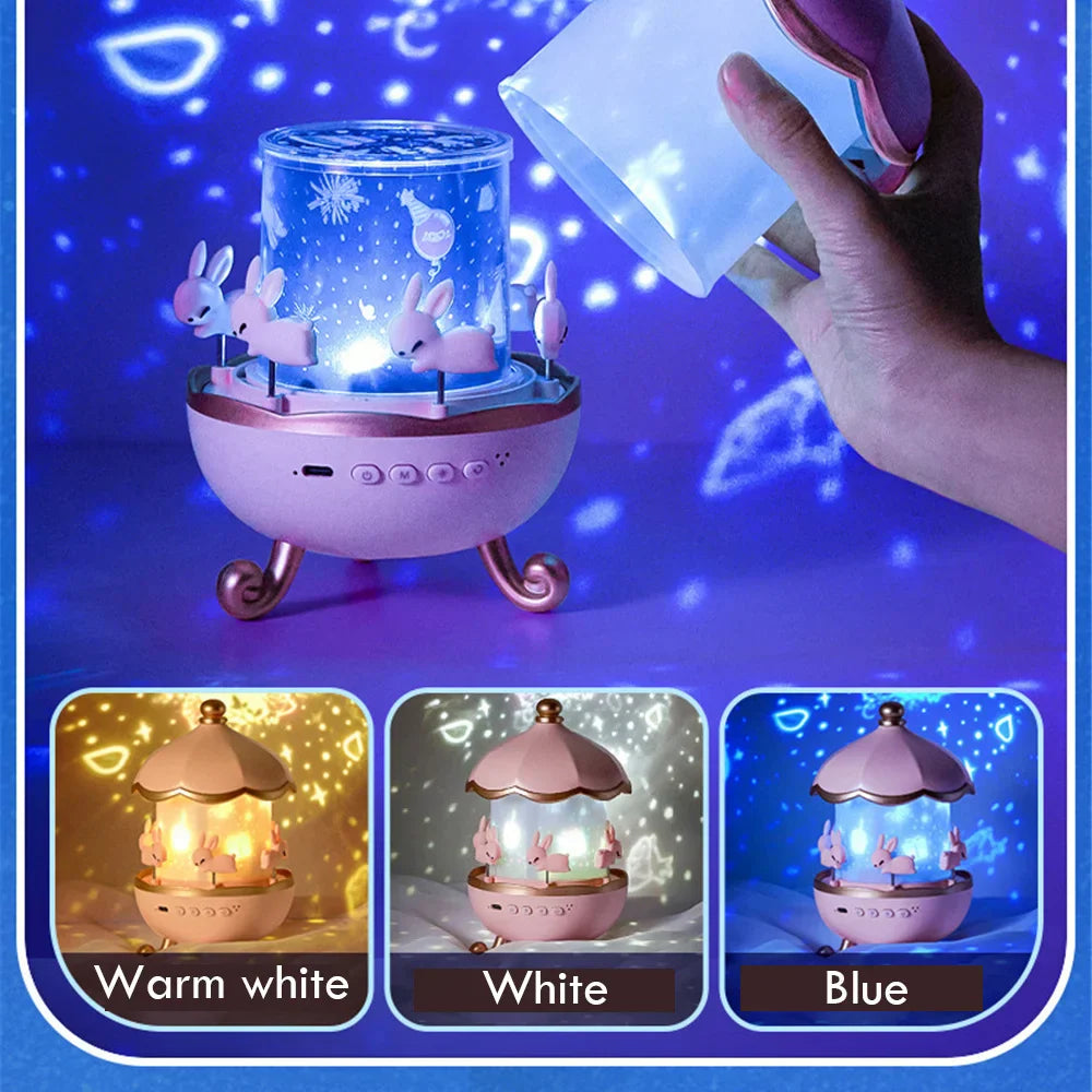 Magical Bunny LED Night Light Projector | Stonrfield