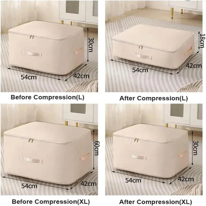 Storage bag for bedding with 40% space savings | Stornfield