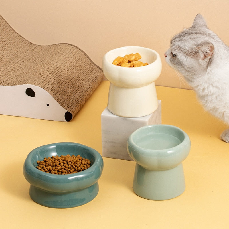 Stornfield | Luna Raised Ceramic Cat Bowls