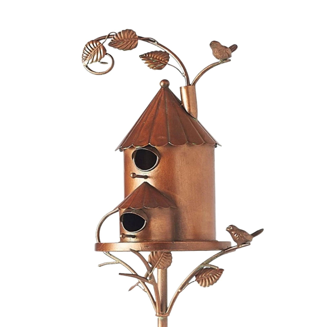 Stornfield | Metal Art Birdhouse on Garden Stake - FeatherNest