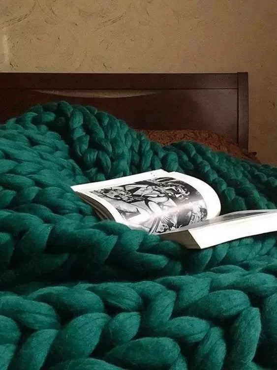 Stornfield | Chunky Knit Blanket – Cozy Wool Blanket for Every Room – Soft & Warm – Perfect for Sofa and Bed