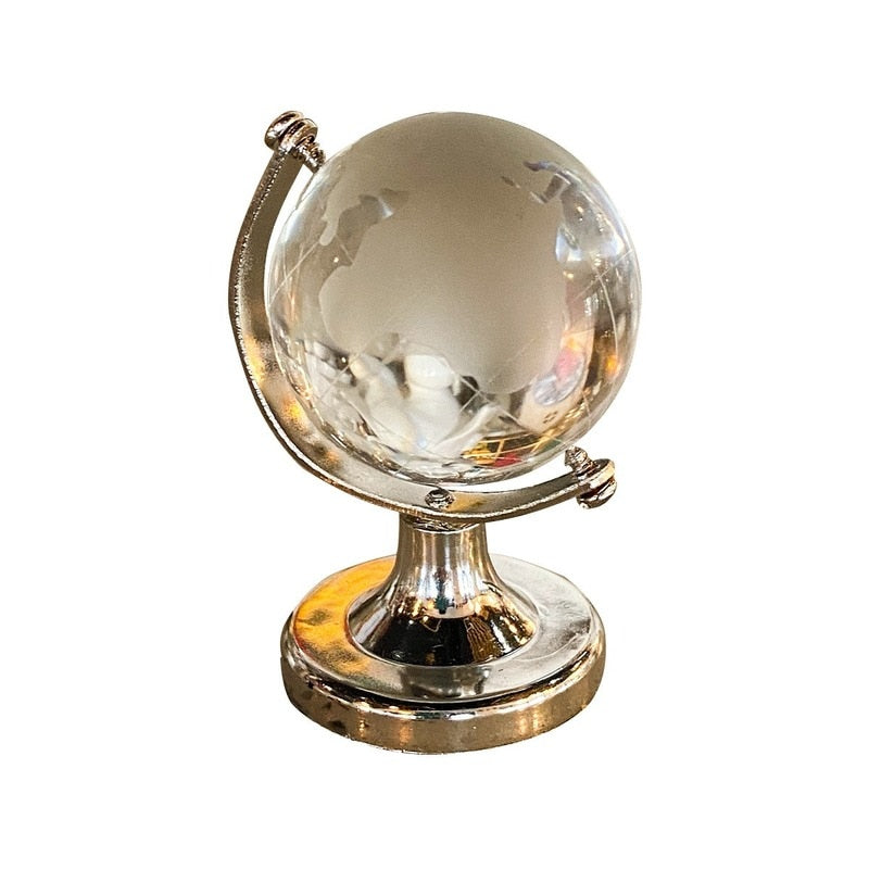 Crystal Transparent Miniature Glass Earth Globe | Stornfield