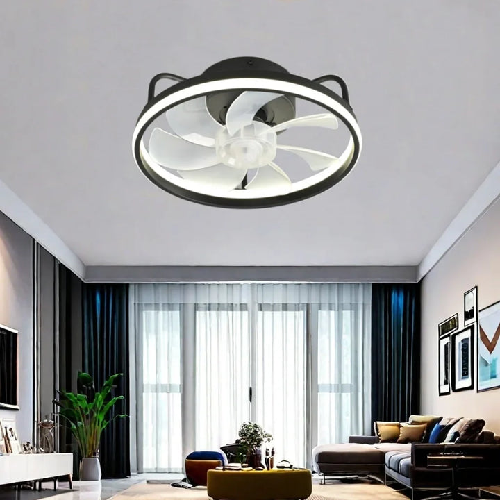 Modern LED Ceiling Fan Light with DC Motor - 6 Speed, Timer, Low Floor Attic Fan, Remote Control Decorative Light | Stornfield