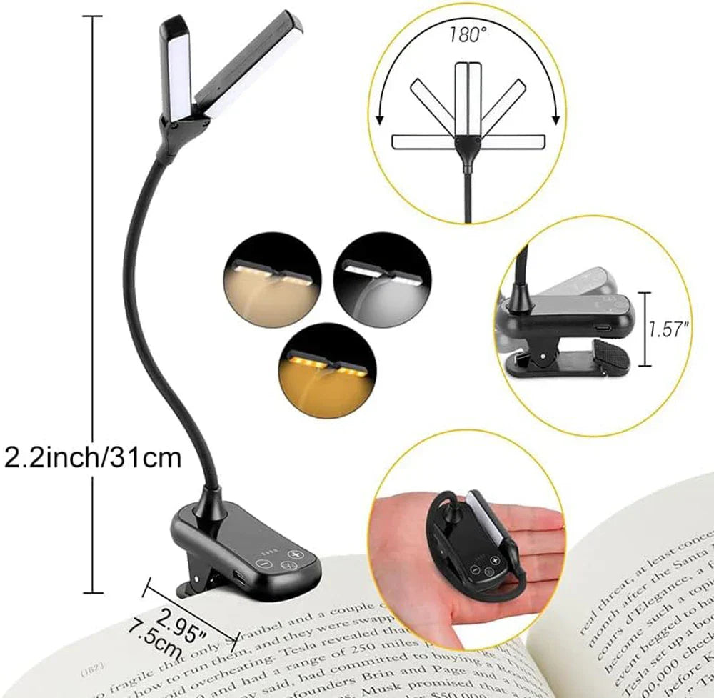 Stornfield | Rechargeable LED Reading Lamp with Touch Control | Autumn Lighting - Nellie