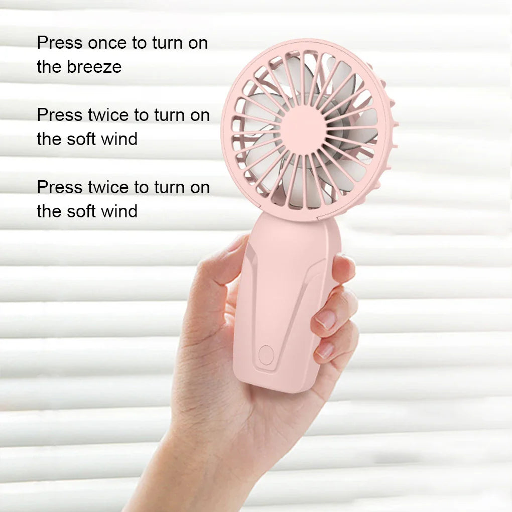 Portable Handheld Mini Fan – Lightweight ABS USB Rechargeable Pocket Fan for On-the-Go Cooling | Stornfield