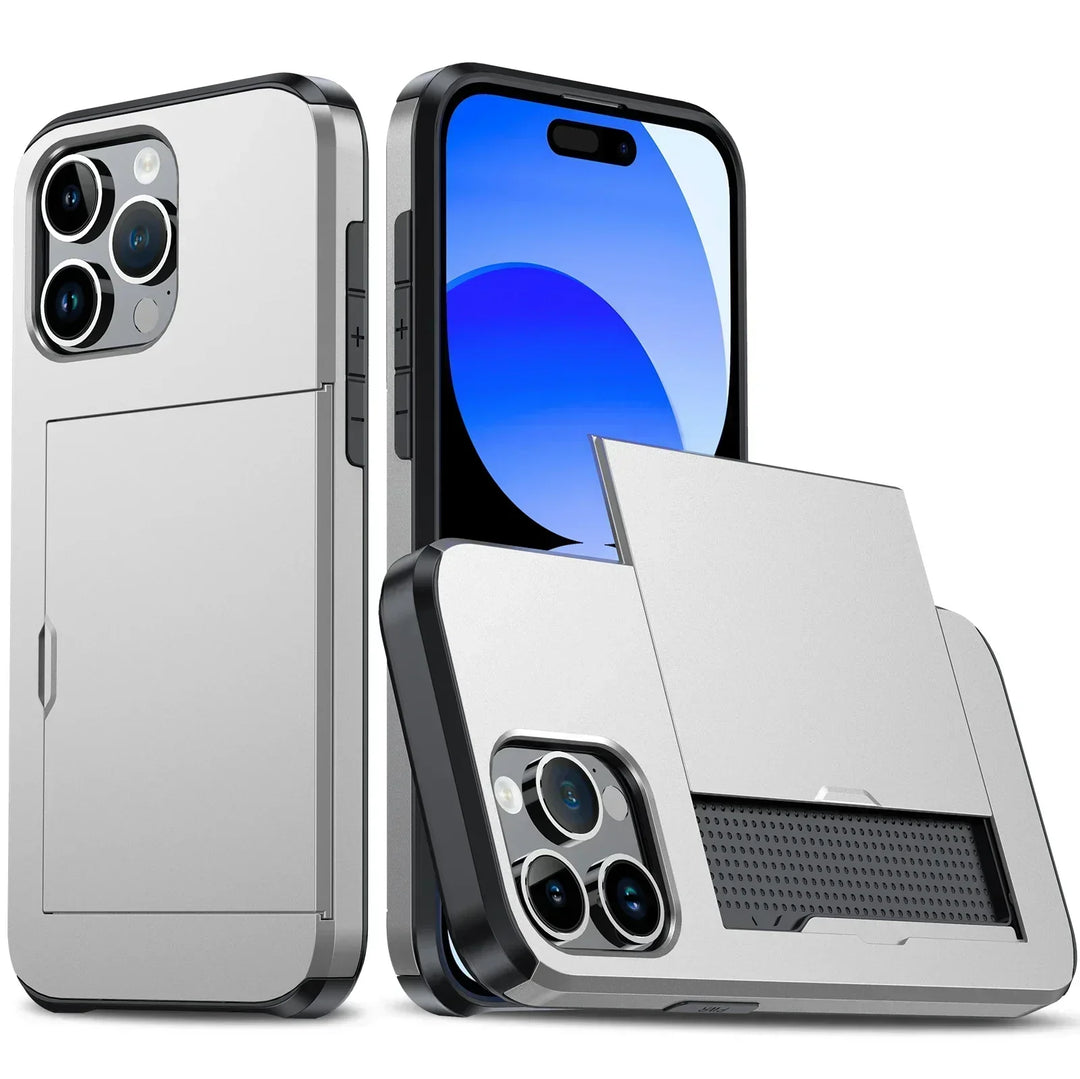 Stornfield | LuxShield iPhone Case with Card Holder | Slim Design | Card Storage | Protection & Style