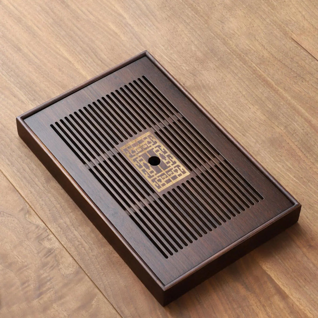 Stornfield | Chinese Tea Tray with Water Storage Box Durable Simple Drainage Type Tea Serving Tray for Teahouse Home Office