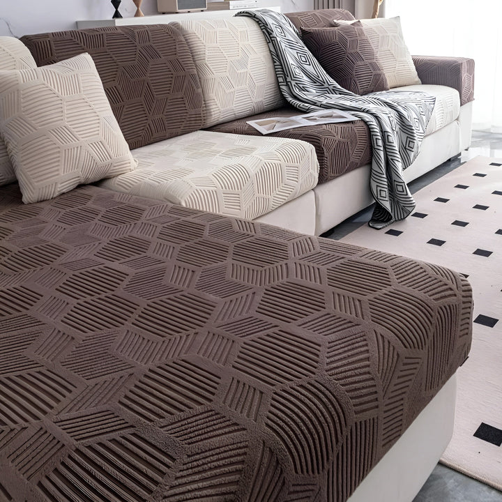 Jacquard Sofa Cover with Geometric Pattern – Soft & Pet-Friendly | Perfect for Protection and Cozy Living Spaces | Stornfield
