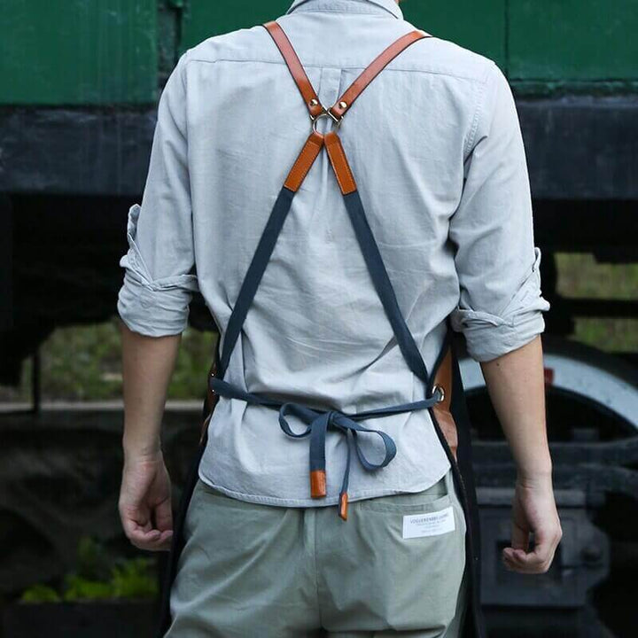 Stornfield | ForgeMaster Premium Leather Apron | Handmade | Adjustable Straps | Perfect for Grilling, Cooking & Crafts