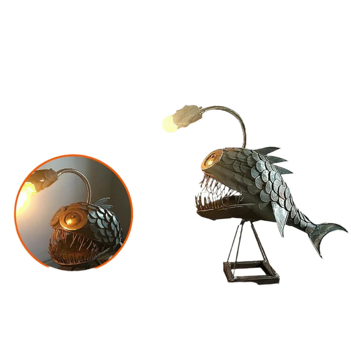 Stornfield | Table Lamp - RusticFish - Adjustable Lighting - Handcrafted Artistic Charm