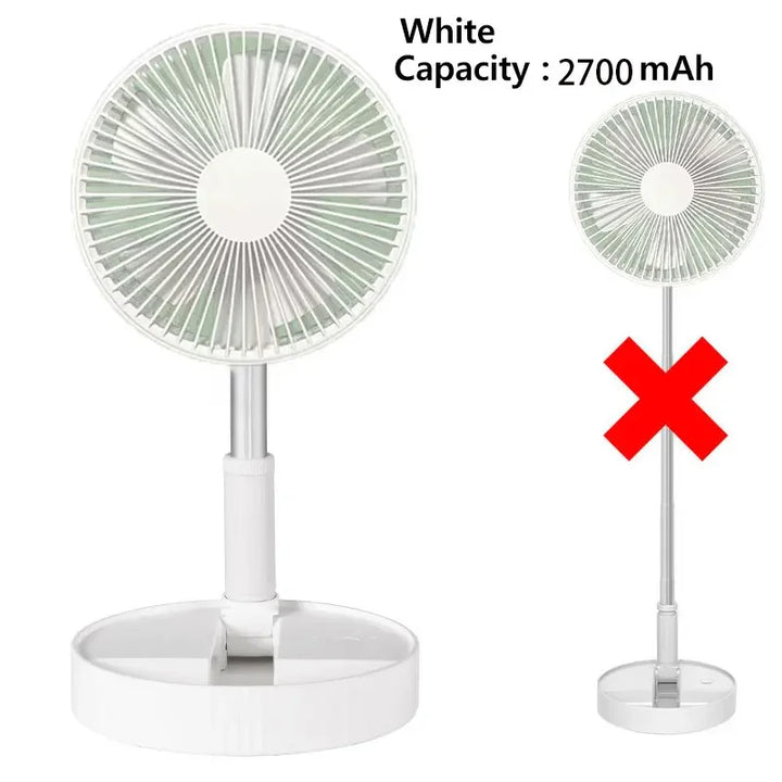 7200mAh USB Rechargeable Portable Folding Fan Floor Low Noise Fan for Outdoor Home Wireless Fan 4 Speed Camping Portable Fan | Stornfield