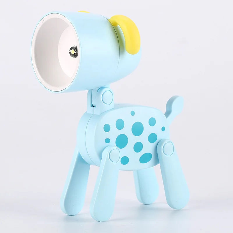 Stornfield | Cute LED Night Light - Mini Dog, Deer, Dinosaur Foldable Table Lamp for Children's Bedroom