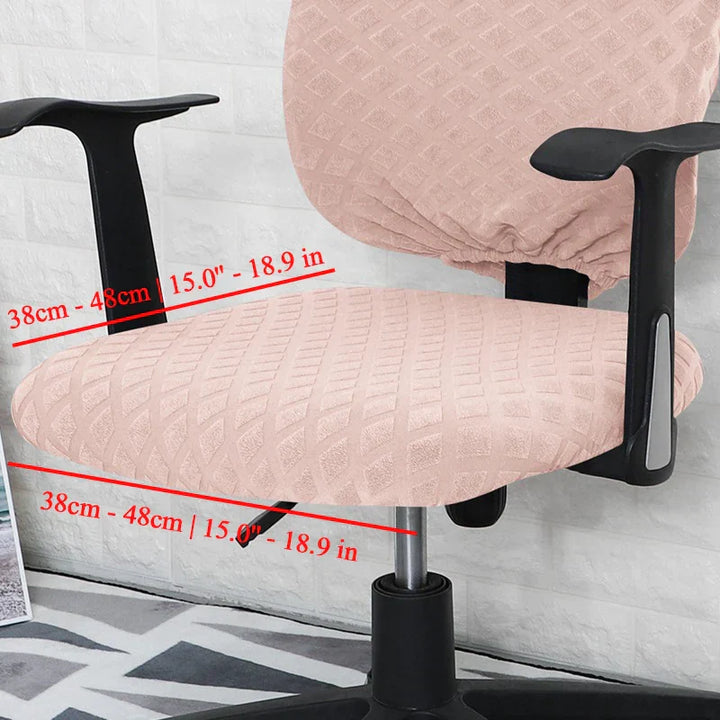 Stornfield | Spandex Elastic Office Chair Cover Jacquard Seat Covers Pineapple Mesh Covers Elastic Fleece Protection Computer Seat Protector