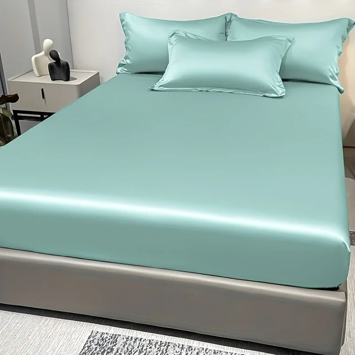 Stornfield | SatinDreams Luxury Fitted Sheet | Silk Satin Sheet | Breathable & Cooling | Wrinkle-Resistant | Easy Care