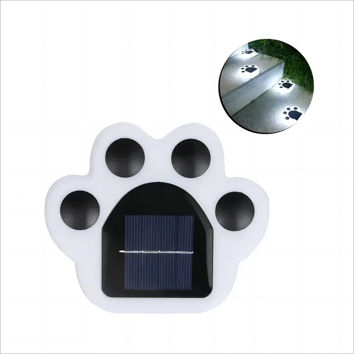 Glowing Paw LED Solar Pathway Outdoor Lights | Stornfield