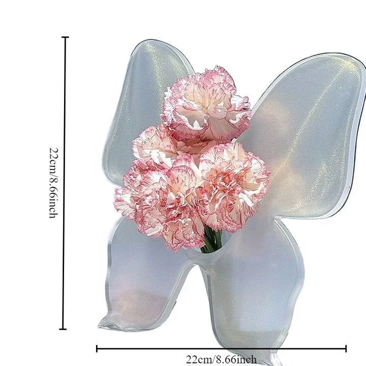 Artistic Butterfly Clear Flower Vase | Stornfield