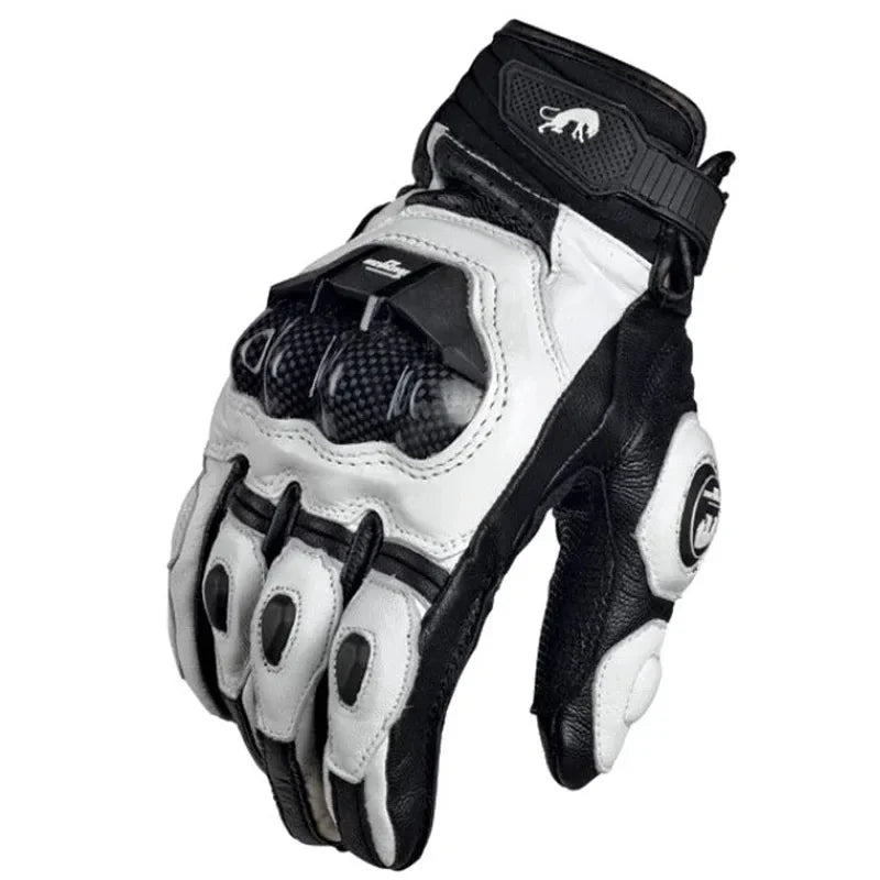 Stornfield | Motorcycle Gloves RidePro Carbon | Wind & Waterproof | Touchscreen Compatible | Genuine Leather Protectors | For Summer & Winter