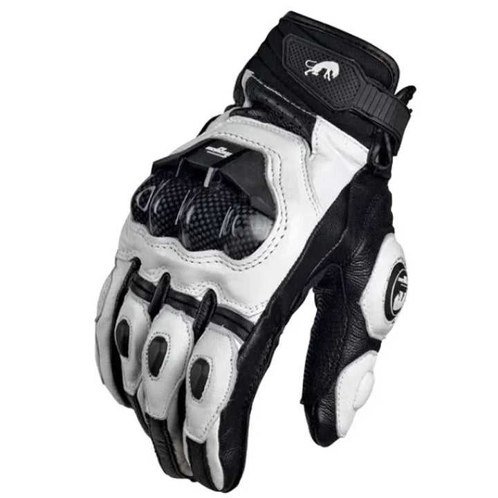 Stornfield | Motorcycle Gloves RidePro Carbon | Wind & Waterproof | Touchscreen Compatible | Genuine Leather Protectors | For Summer & Winter