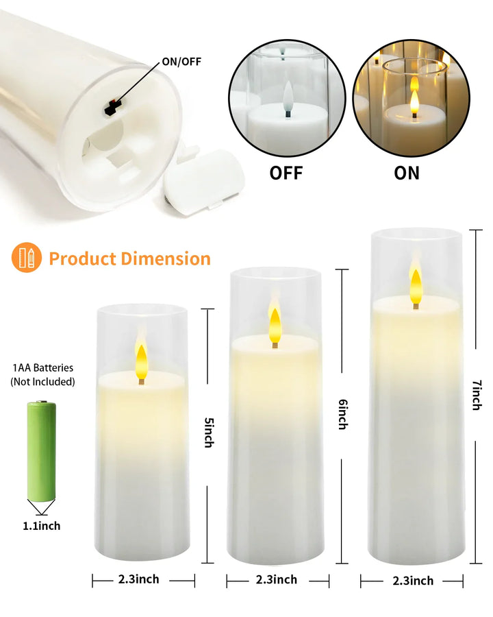 Flameless Acrylic Candle 9-Piece Set Stornfield