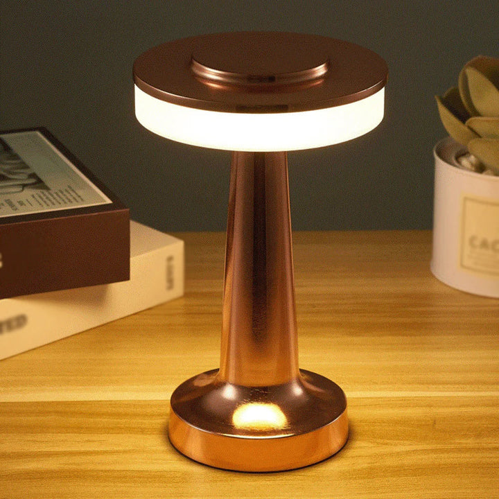 Stornfield | USB Rechargeable Retro LED Table Lamp, Infinitely Dimmable Brightness, Night Light, Camping Lamp, Suitable for Bar Lamp, Bedroom Ambient Light