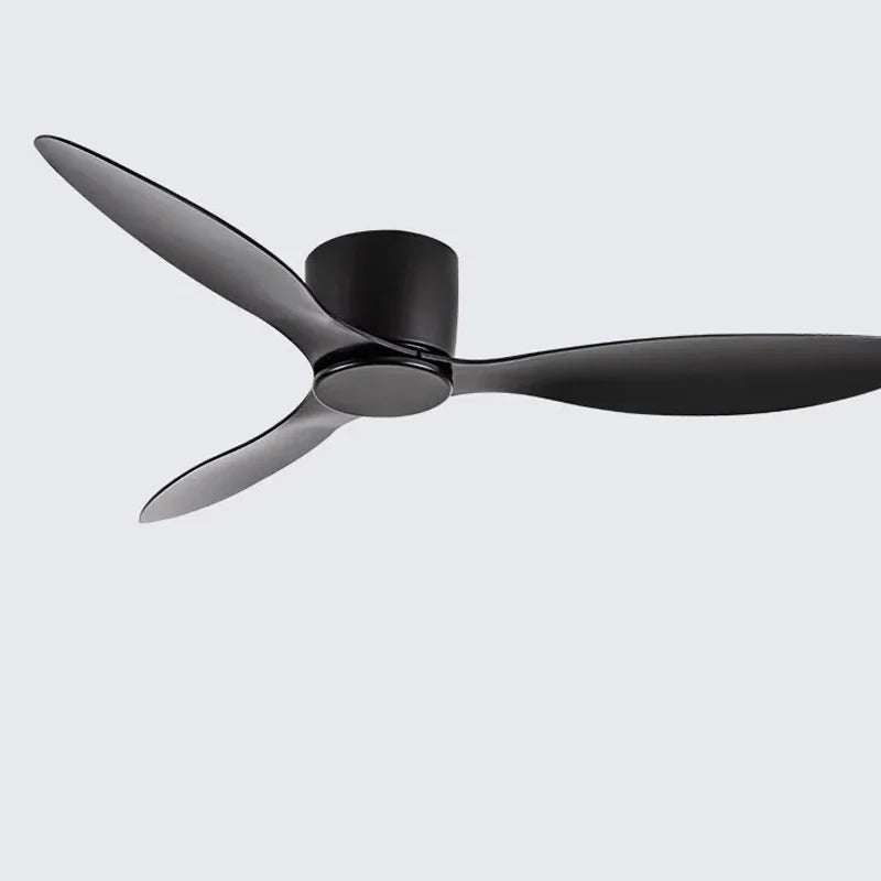 42-52 Inch Ceiling Fans with DC Motor — Remote Control Low Floor Cooling Fans, No Light, White Wood & Black Options | Stornfield
