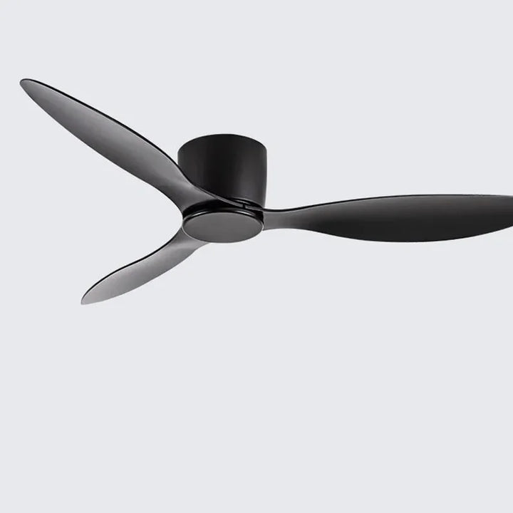 42-52 Inch Ceiling Fans with DC Motor — Remote Control Low Floor Cooling Fans, No Light, White Wood & Black Options | Stornfield