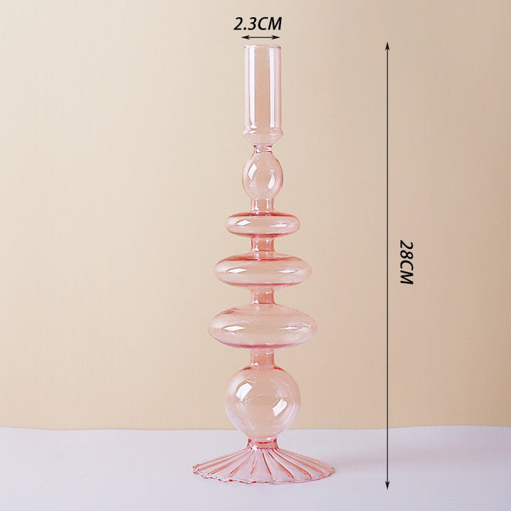 Stornfield | Lilac Glass Candlestick