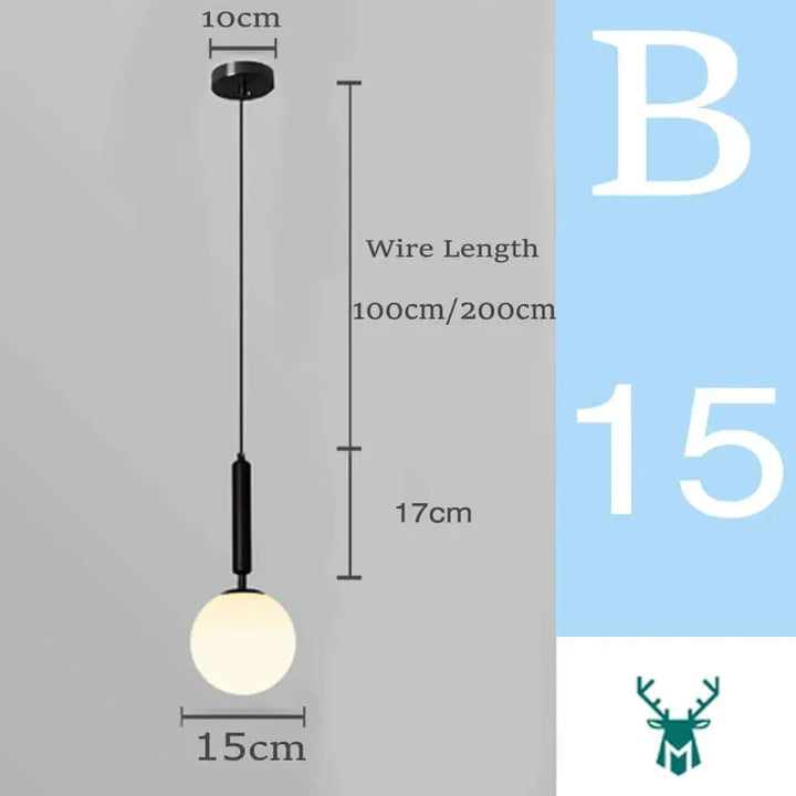 Stornfield | Mid-Century Modern Glass Globe Pendant