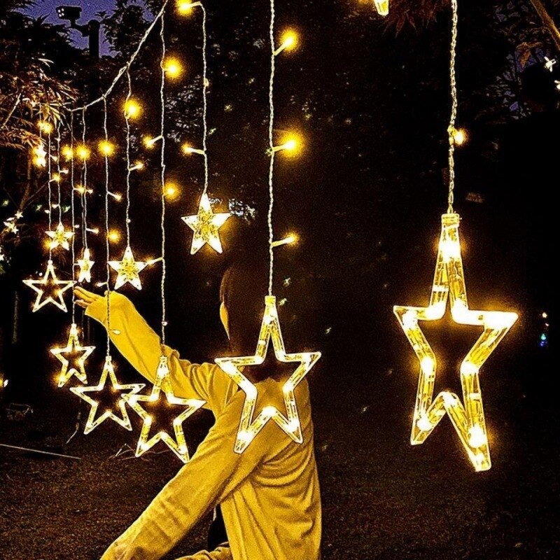 Stornfield | Solar LED Star and Moon String Light Decoration