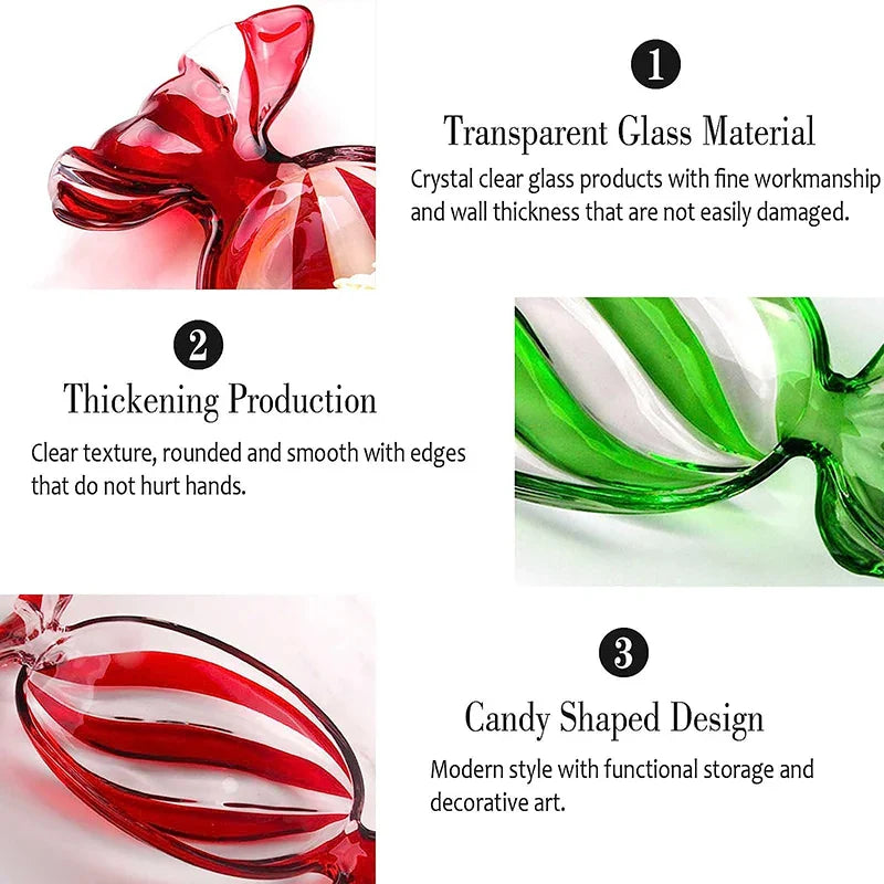 Candy-shaped glass snack plate | Stornfield