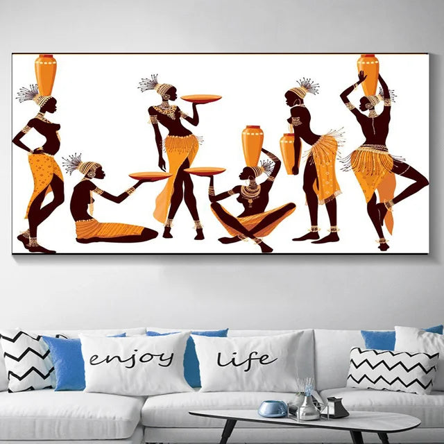 Stornfield | Plus Size Abstract African Woman Canvas Painting