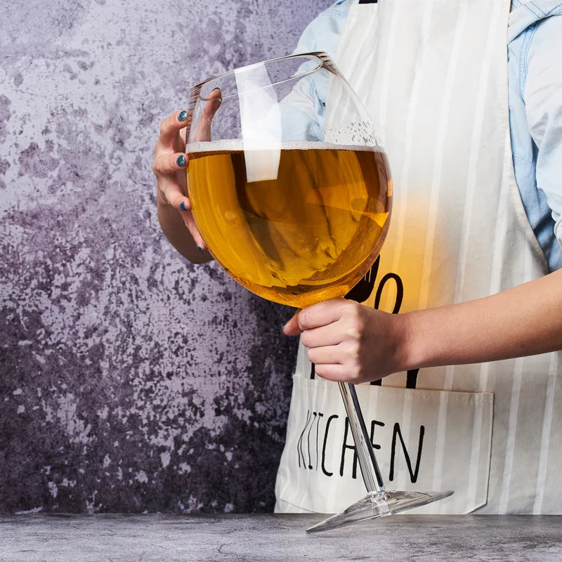 Stornfield | Huge 106oz Wine Glass and Beer Mug Combo - 3000ML Extra Large Crystal Glass for Parties, Weddings and Celebrations