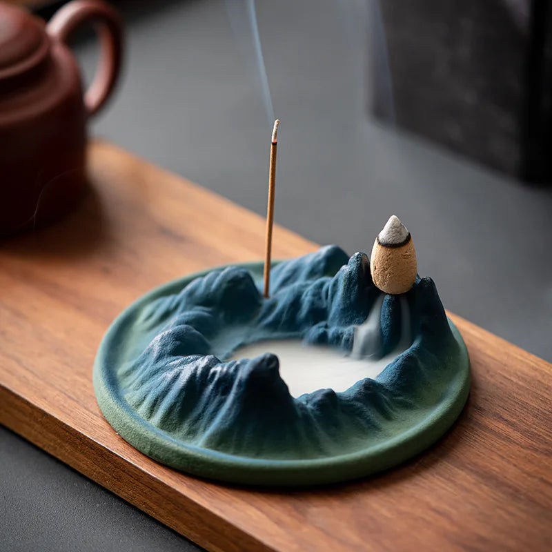 Mistic Mountain Ceramic Waterfall Incense Burner | Stornfield