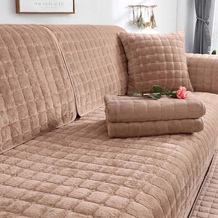 Cozy Soft Thick Plush Non-Slip Sofa Cover | Stornfield