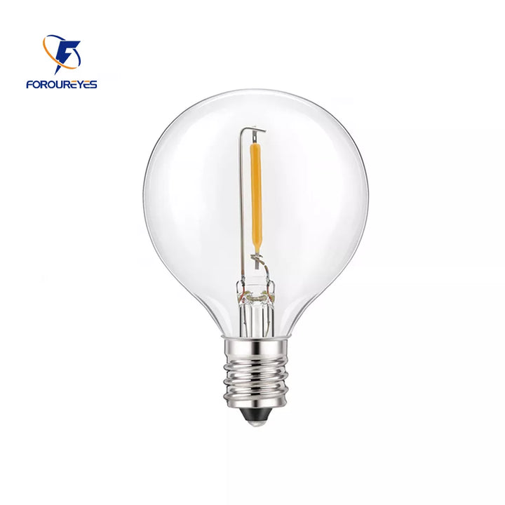 Stornfield | G40 bulbs, E12, 5V, 110V, 220V, 1W, plastic bulbs, string lights, for indoor and outdoor use, patio, home, garden, decoration, warm white