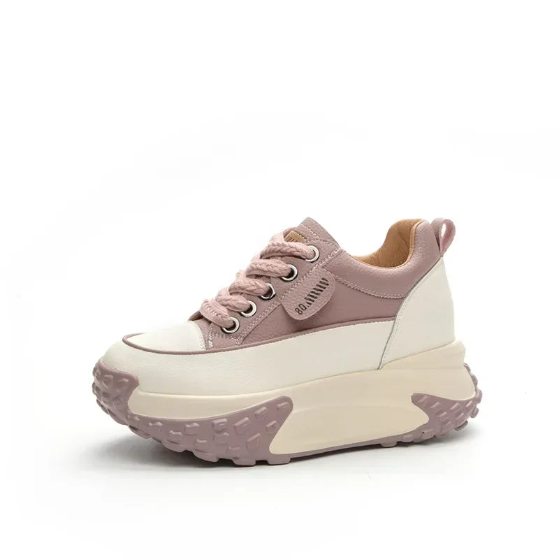Stornfield | 7 cm Platform Wedge Sneakers made of Leather
