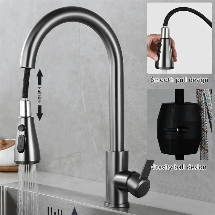 Stornfield | Pull-out Kitchen Faucet – Brushed Nickel