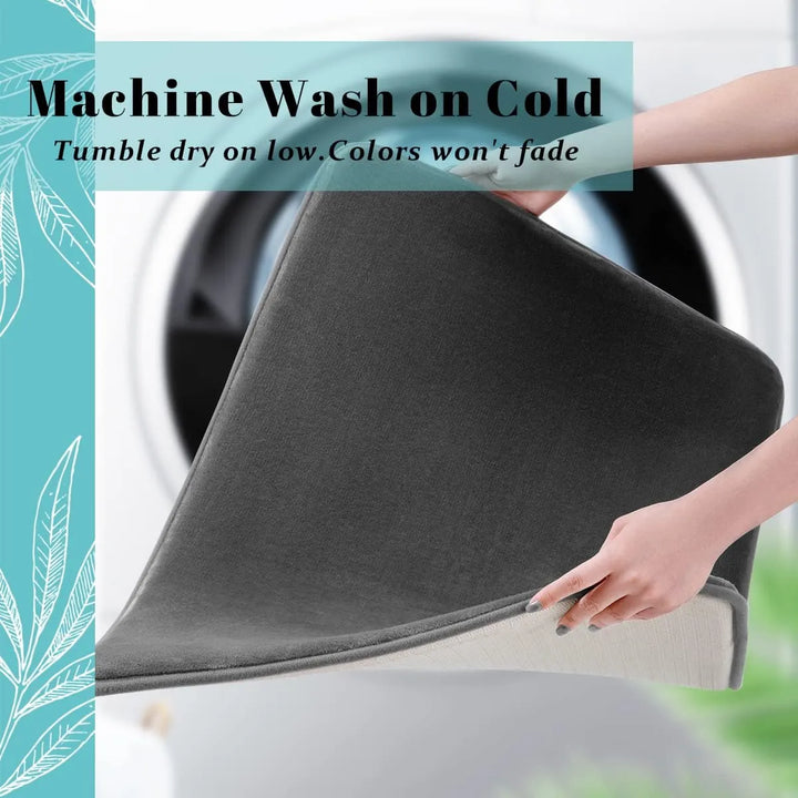 Ultra Absorbent Nordic Bath Mat Shower Room Floor Mat Super Anti-Slip Cushioned Soft Velvet Shower Mat For Washroom | Stornfield