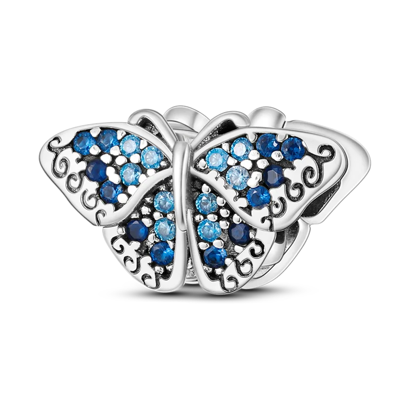 Stornfield | 925 Sterling Silver Charms, Leopard Gold Beads, Colorful Chameleon Rhino Lion Beetle Cat Pendant Compatible with Original Pandora Bracelet Jewelry