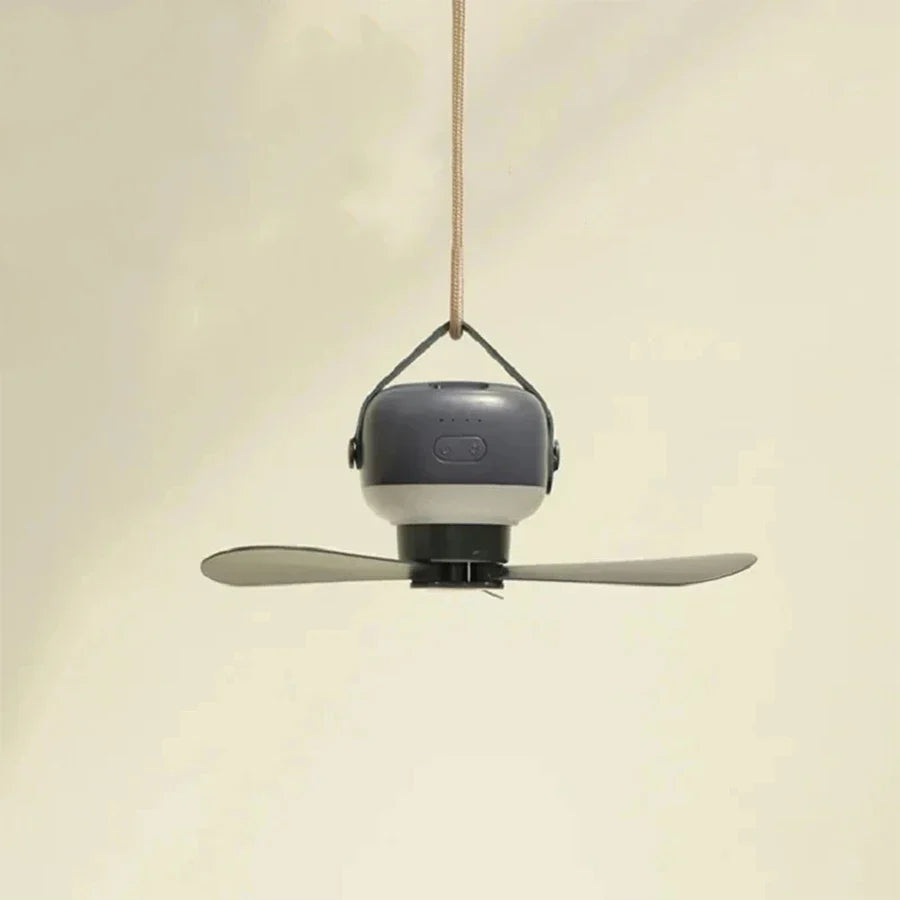 Portable Wireless Mini Ceiling Fan – USB Fan with Remote Control, Stand, Night Light for Home, Outdoor & Camping | Stornfield