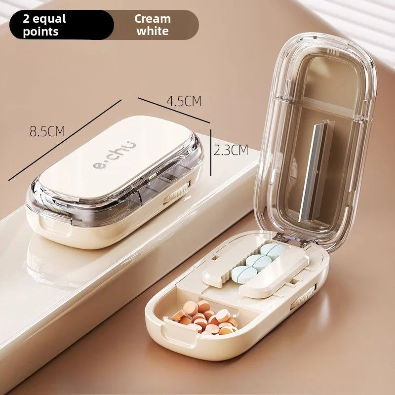 Pocket Size Dustproof Pill Cutter Organizer | Stornfield