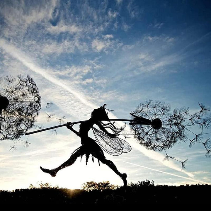 Fairy on a Stornfield Milk Wire Sculpture