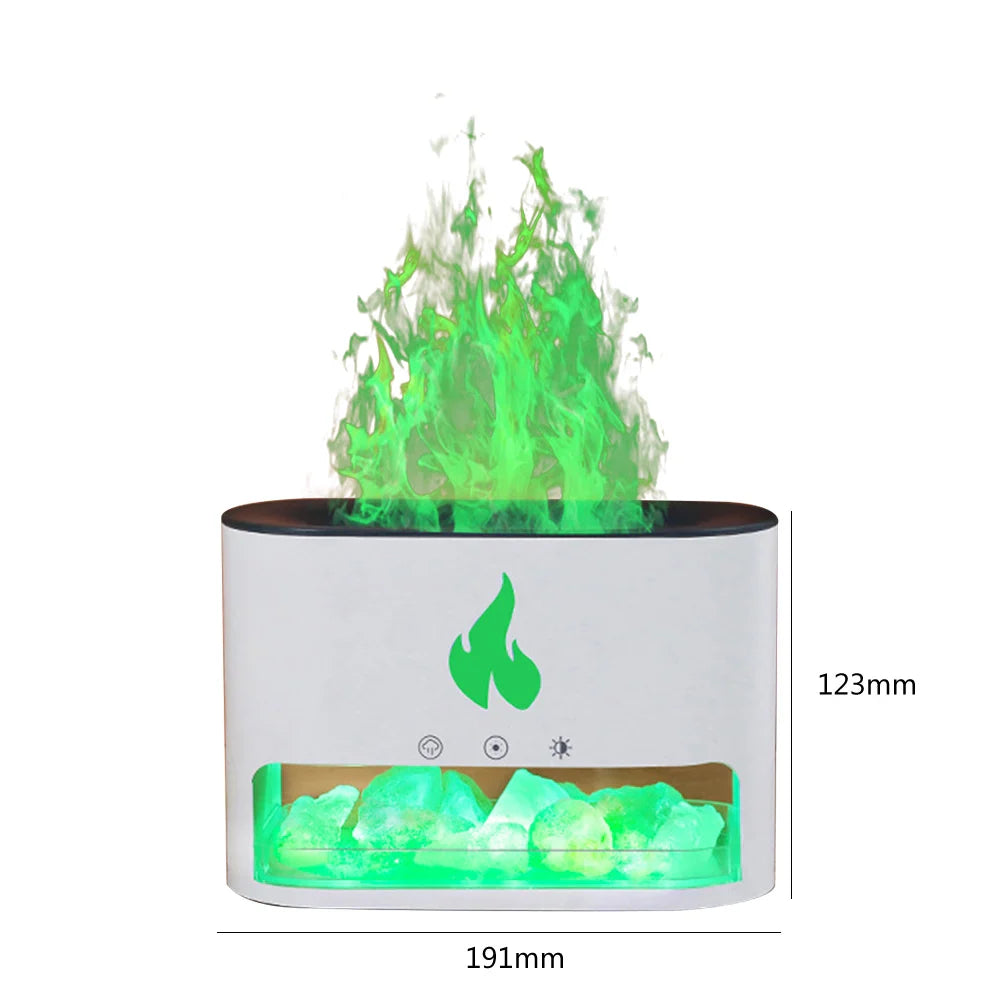 Vaporizer with crystal salt stone fire