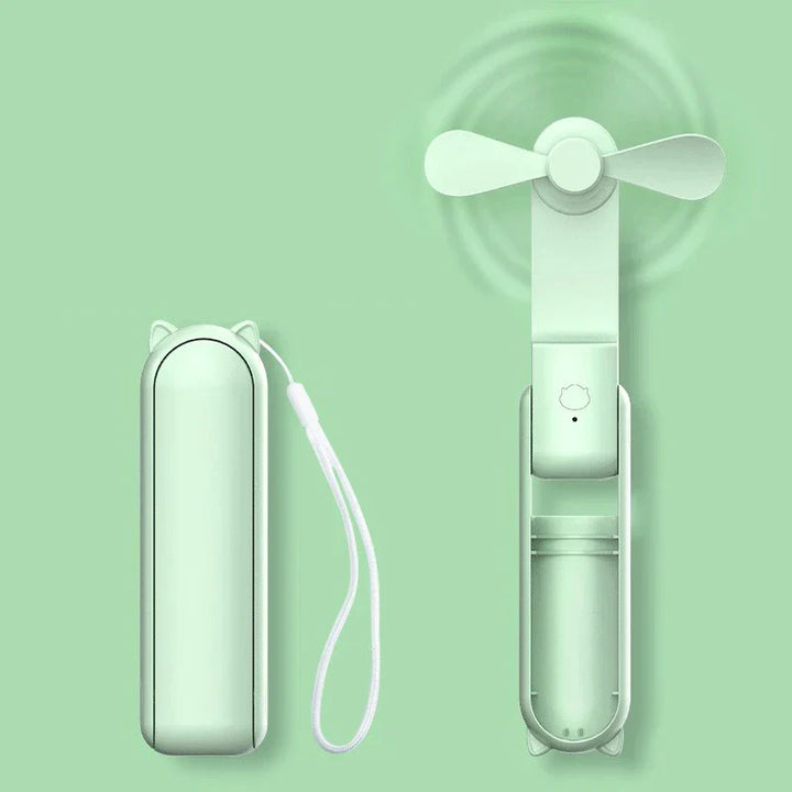 Foldable Mini-Hand Fan with Powerbank and Wristband – FrisMee 2-in-1 | Stornfield