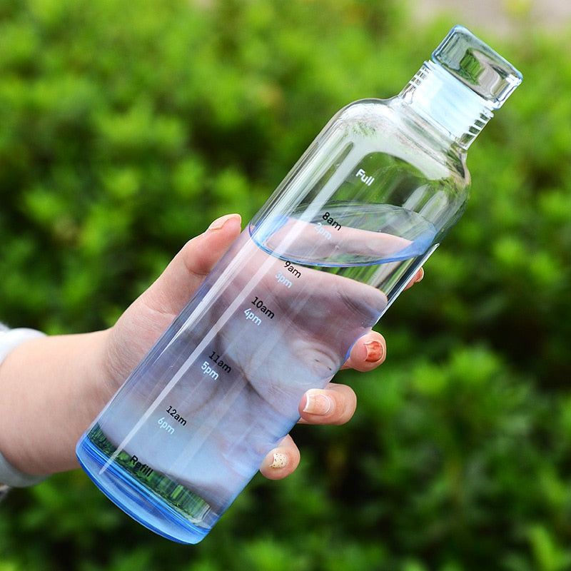 Stornfield | Heat-resistant Glass Water Bottle Time Scales